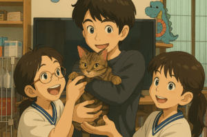 サクラ耳のニコと子供達